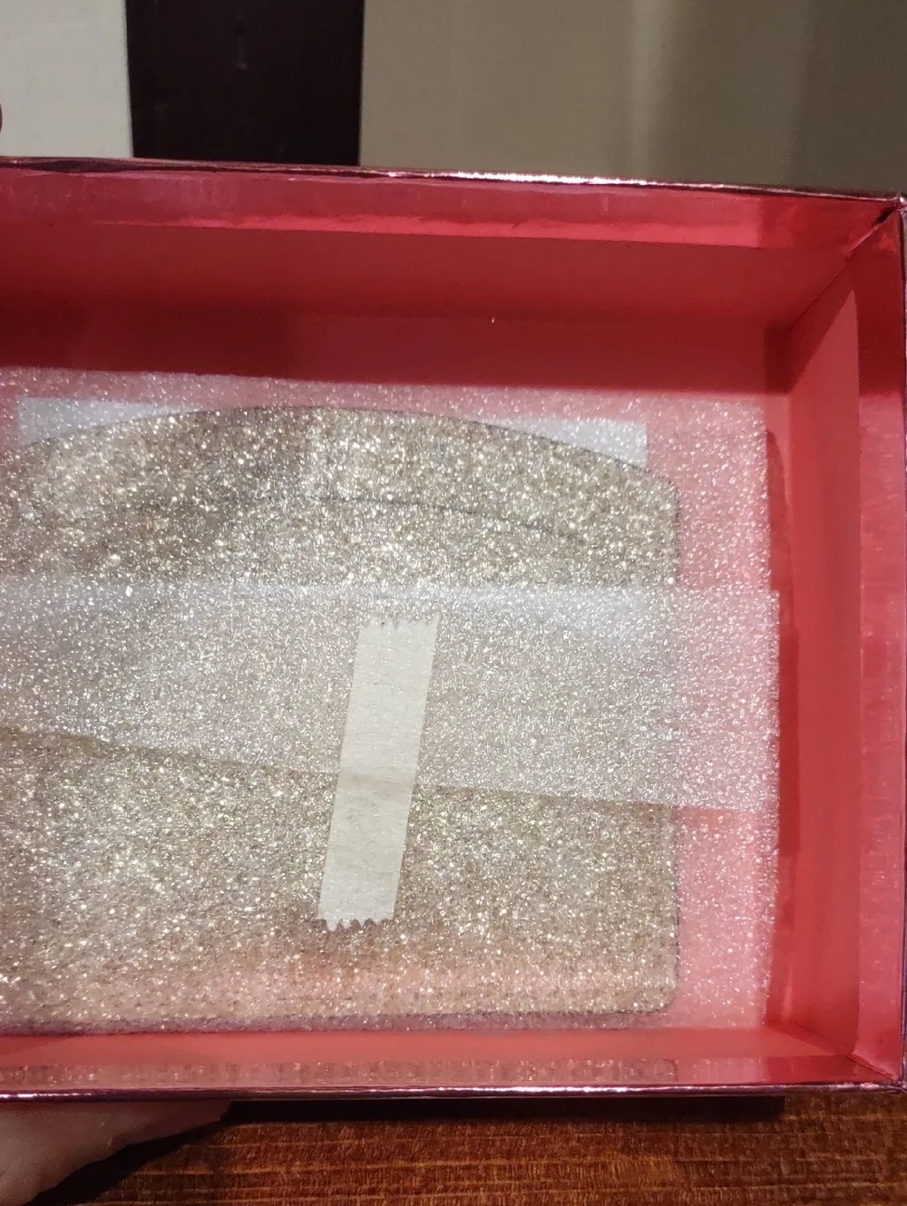 Kate Spade Gold Glitter Credit Card Holder New In box